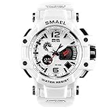 SMAEL Men's Sport Analog Digital Watch Water Resistant Military Time with Backlight Watches for Men