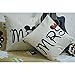 Jahosin Set of 2 Throw Pillow Covers 18 X 18 Inches,Decorative Couple-Love Cushion Case (Mr and Mrs)