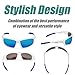 Duduma Tr601 Polarized Sports Sunglasses for Baseball Cycling Fishing Golf Superlight Frame (639 white frame with blue lens)