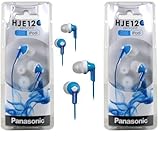 Panasonic RP-HJE120 ErgoFit In-Ear Headphones Stereo Earbuds (2-Pack, Blue)