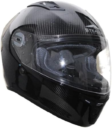 Stealth Carbon Fiber F117 Helmet (Black, XX-Large)