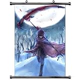 Home Decor Trendy Handsome Anime Art Cosplay Poster with Ruby Rose Rwby Anime (1) Wall Scroll Poster Fabric Painting 24 X 36 Inch (60cm X 90 cm)