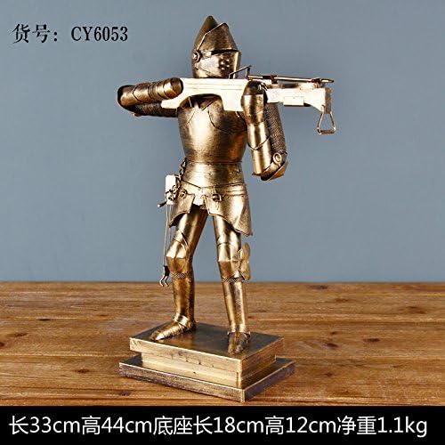 Decoratee The European Medieval Retro Samurai Armor Iron Model Home Furnishing Decor Bar Cafe Creative Ornaments.,Cy6053 Archery, Armor Man