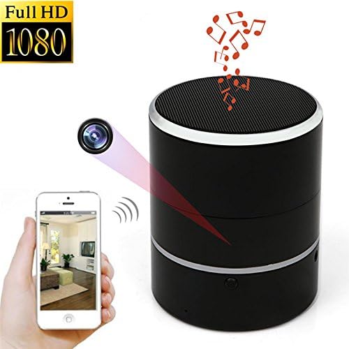 Hidden Camera 1080P WIFI HD Spy Cam Bluetooth Speakers Wireless Mini Camera Rotate PTZ 180ยฐ Video Recorder Motion Detection Real-Time View Nanny Cam