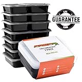 Meal Prep Containers 7-Pack of Reusable Portion Control Food Containers Made of FDA-Certified BPA-Free Polypropylene Are Microwavable Dishwasher-Safe and Stackable for Diet Weight Loss Plans