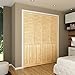 Closet Door, Bi-fold, Louver Panel Plantation (36x80) Natural Wood