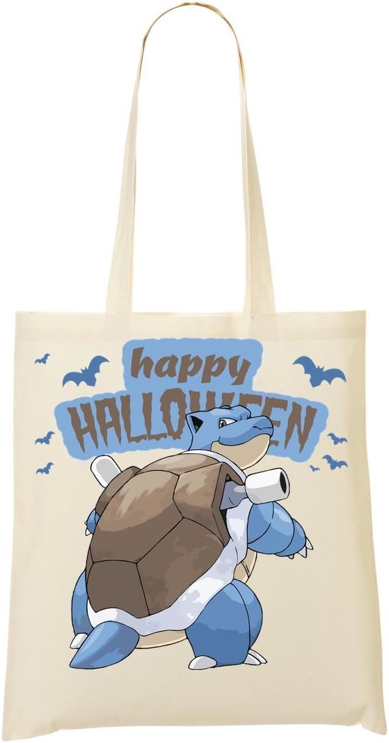 Blastoise Happy Halloween Pokemons Anime Osom Bat Shopping Tote Bag