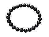 Jet Crystal Bead Bracelet 8mm, Wholesale Genuine