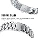 Vigoss Compatible Fitbit Versa Band Men Women, Solid Stainless Steel Fitbit Versa Bands Business Strap Replacement Metal Wristbands for Fitbit Versa SmartWatch Small Large 5.5