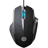 Censprin USB Computer Mouse Wired, Silent Click Corded Mouse 3-Button Wired Optical Mouse, Office and Home Mice, Ergonomic Shape for Windows Computers, Macs, iPad, PC and Laptops