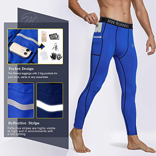 MEETWEE heren Leggings Heren Compressie Sport Leggings - Image 3