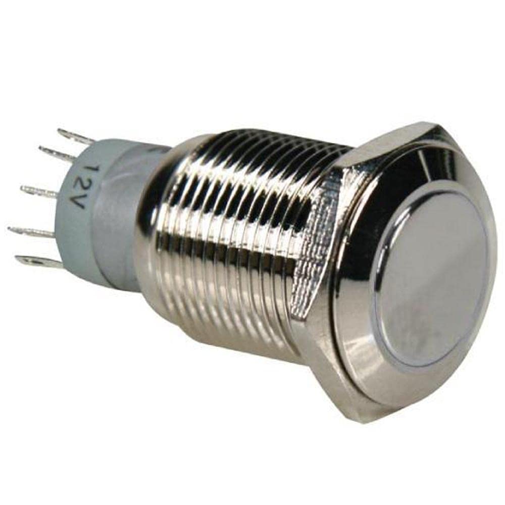 Velleman R1610 SPDT 1NO 1NC Round Metal Switch, Multi-Colour