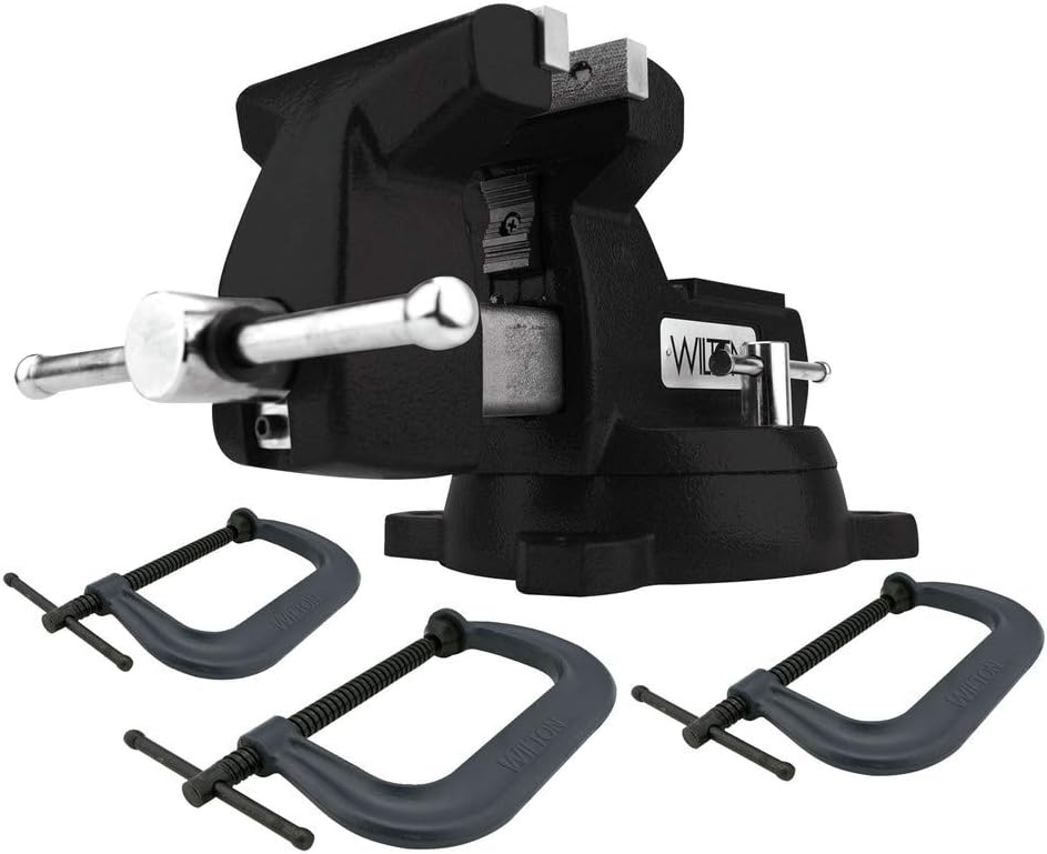 Wilton Holding Strong Kit, 6-Inch Black Mechanics Vise and 400 Series C-Clamps (‎21500K)