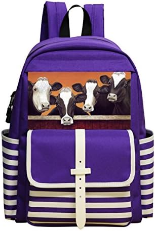Fashion Printed Backpack Funny Cow School Bag