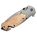 Folding Pocket Knife, Tactical Knives for Camping Hunting Survival and Outdoor Activities, Wood Handle 440C 57HRC Blade