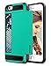 Vofolen Case for iPhone 5S Case iPhone SE Case Impact Resistant iPhone 5 Wallet Case Hybrid Bumper Armor Snap-on Black Soft Rubber Cover Protective Shell Card Holder Slot for iPhone 5 5S SE - Green