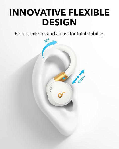 SOUNDCORE SPORT X20 BY ANKER, TRUE-WIRELESS WORKOUT EARBUDS, ROTATABLE AND EXTENDABLE EAR HOOKS, NOISE CANCELLING, DEEP BASS, IP68 WATERPROOF, SWEATPROOF, DUSTPROOF, 48H PLAY, SPORT EARBUDS FOR GYM