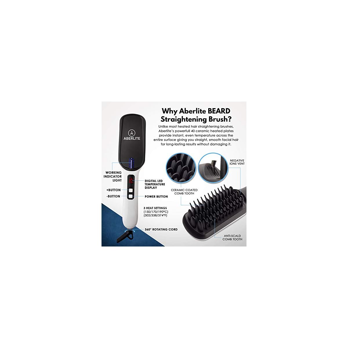 aberlite beard straightener for men
