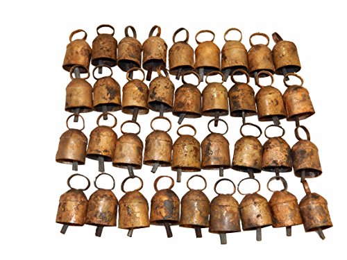 Thirty Six Tin Bells with Metal Striker and Rounded Top