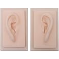 Ear Model Super Soft Silicone (Pair), Natural Size Human Ear Model