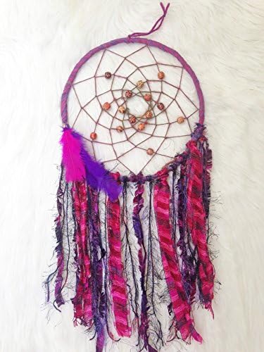 Purple Dream Catcher -Handmade in USA, Dreamcatcher, Unique Wall decor, Bohemian Style Decoration 10x20