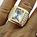 Wayne-Size 8-15 Jewelry Man's AAA Sapphire 18K Gold Filled Ring R199 (10)