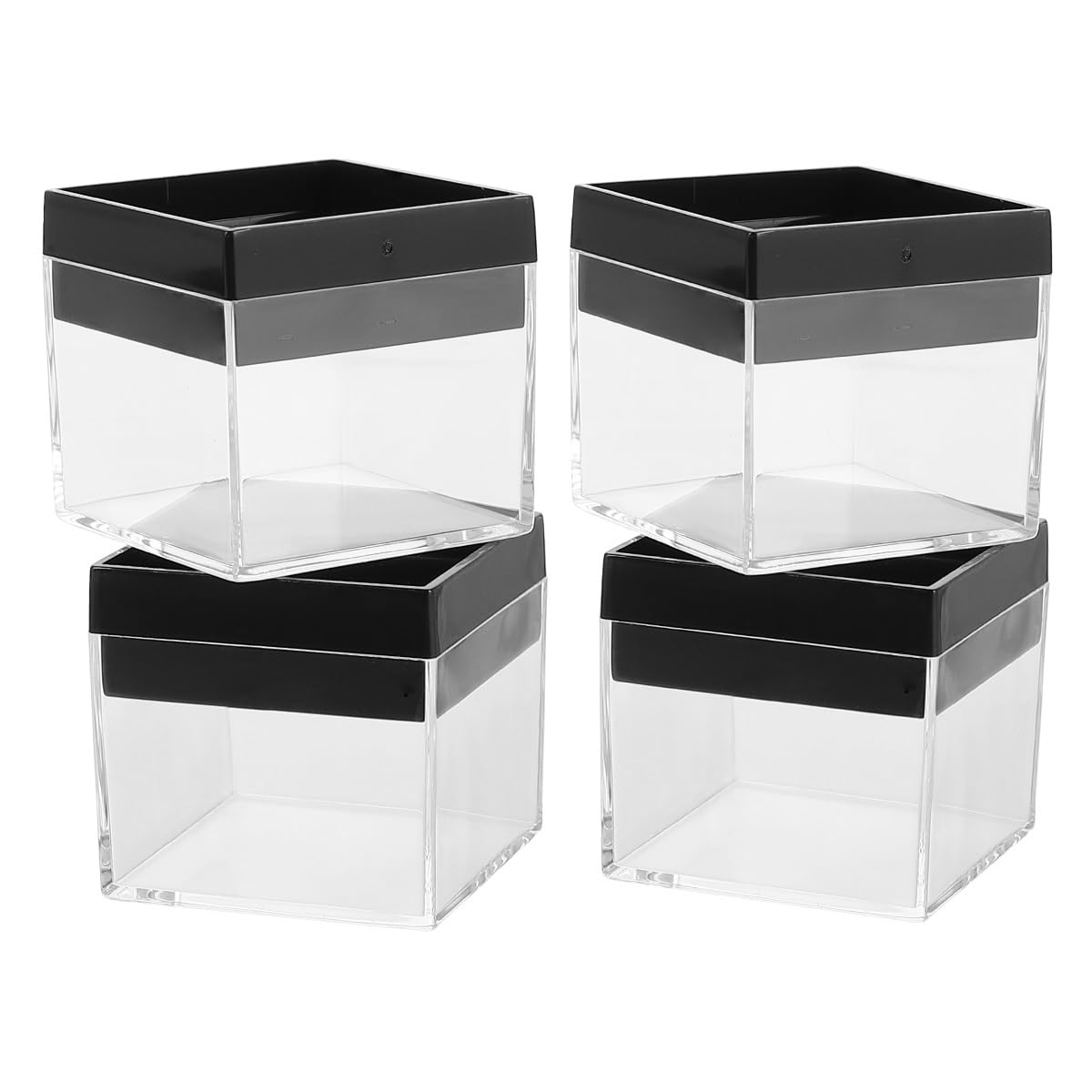 iplusmile 10 Pcs Square Transparent Plastic Display Box for Ores Jewelry and Collectibles - Ideal for Home and Office Storage
