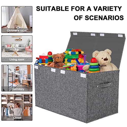 VERONLY Large Toy Box Chest Storage with Lid Kids Collapsible Toy