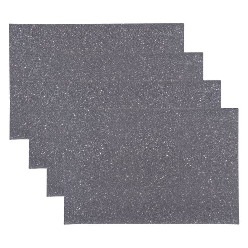 Now Designs Placemats, Glitter Silver, Set of 4 Home & Kitchen