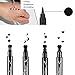 ZJchao Double-Ended Eyeliner Heart/Flower/Moon/Satr Shape Stamp Pen, 4 Styles/Set Waterproof Long Lasting Eye Decoration Cosmetic Black Eyeliner Pencil