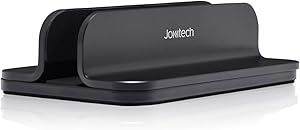 Jokitech Aluminum Laptop Vertical Stand Organizer, Sturdy Laptop Computer Holder Desktop Stand Compatible with New Retina Apple MacBook Pro/Air, Mac Mini and iPad Pro - Black
