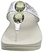 FitFlop Women's Pierra Flip Flop, Silver, 7 M US