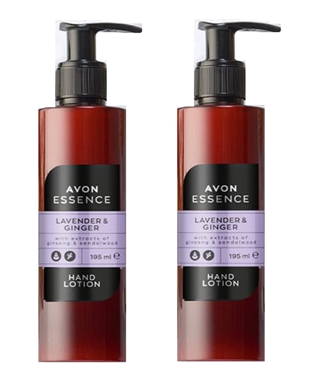 Pack of 2 Avon Essence Lavender and Ginger Hand Lotion 195ml = 390ml