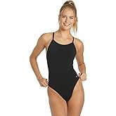 Sporti Thin Strap Athletic One Piece Swimsuit for Women - Multi Color Solid Women Bathing Swimsuits - Hydrolast Technology