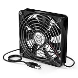 ELUTENG USB Fan 120mm Router Cooling Fan 5V DVR Cooling USB Blower Mini AV Cabient Cooler Ventilator Compatible for Xbox/Receive/PC