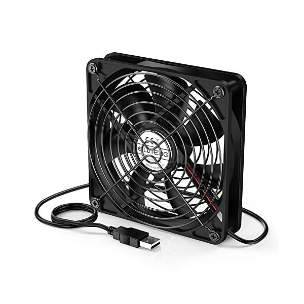 ELUTENG-120mm-Fan-USB-Computer-Fans-USB-Fan-5456CFM-1500RPM-USB-Powered-Cooling-Fan-with-Metal-Grill-Guard-5V-Fan-Compatible-for-PC-PS4-XboxTV-BoxLaptopAV-Cabinet-etc ELUTENG 120mm Fan USB Computer Fans USB Case Fan 54.56CFM 1500RPM USB Powered Cooling Fan with Metal Grill Guard 5V Fan…