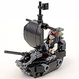 LEGO Jack Sparrow Minifigure with Custom Black Ship