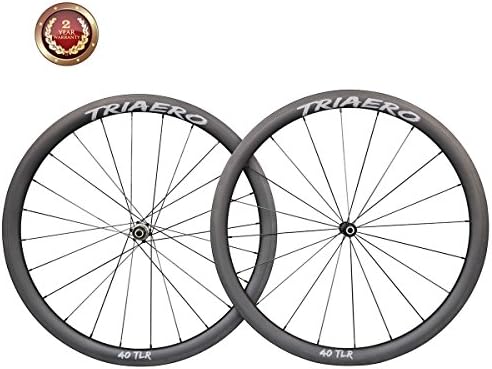 IMUST Full Carbon Fiber T700 Aero 700C Road Bike Wheelset 40mm Deep 25mm Wide Clincher Tubuless Ready Shimano 10/11 Speed