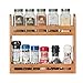 J JACKCUBE DESIGN JackCubeDesign 2 Tier Bamboo Spice Rack, Wooden Spice Bottle Holder Stand Organizer for Kitchen Countertop Worktop (12.76 x 2.76 x 10.8 inches) - MK377A