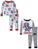 Star Wars Little Boys' Tough Guy 4-Piece Pajama Set, Black, 3T