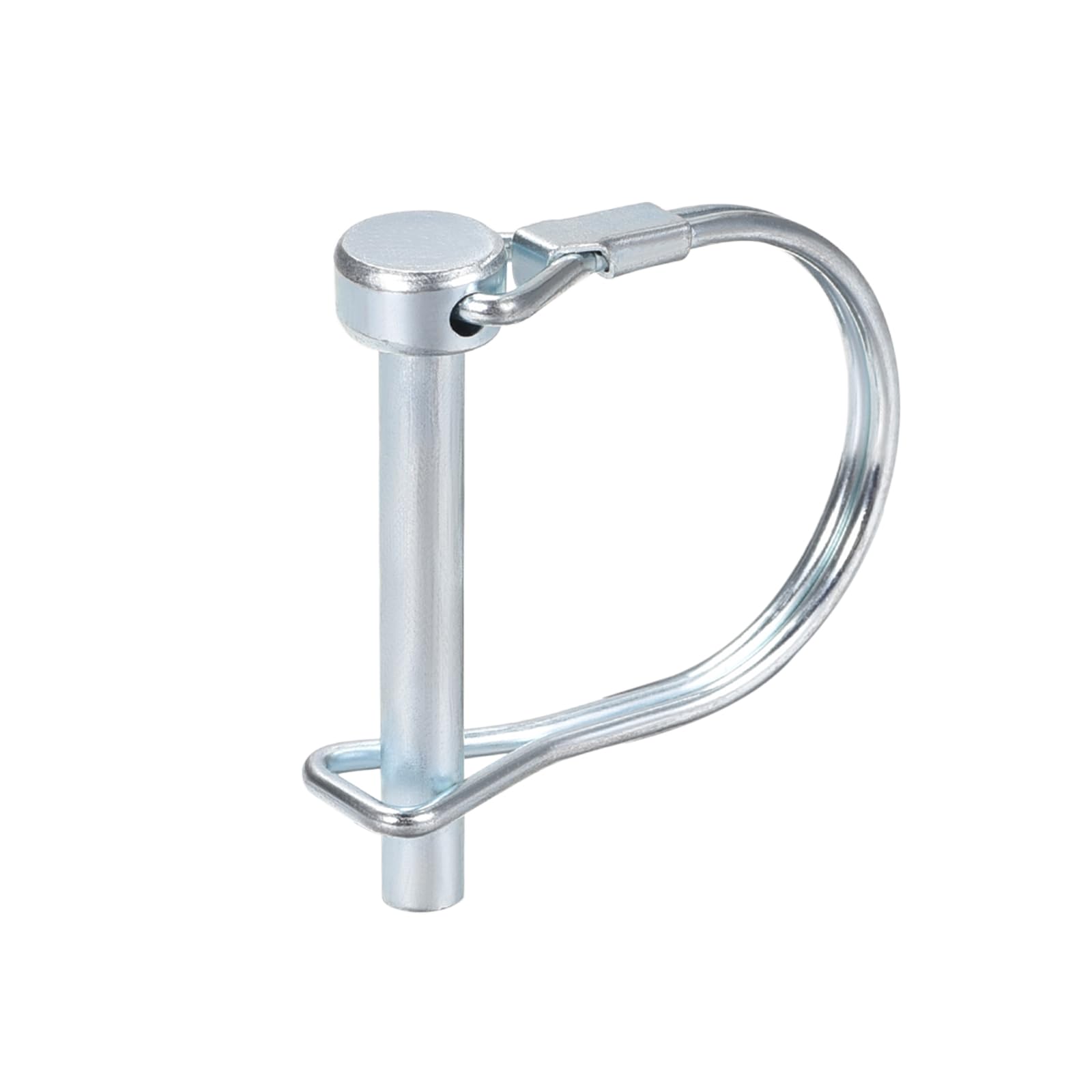 DTGN 6mm x 45mm (DxL) Shaft Locking Pin - 1Pack - Good for Farm Trailers Lawn - Carbon Steel Round Trailer Coupler Pin - Silver Tone