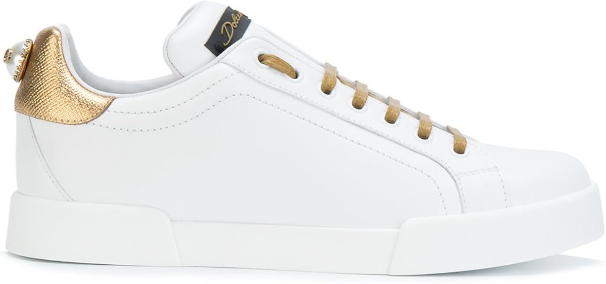 dolce and gabbana gold trainers