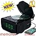 Memorex CD Top Loading CD Dual Alarm Clock AM/FM Stereo Radio with 0.9-Inch Green LED Display and 3.5mm Aux Jack & Headphone Jack Input (Black)
