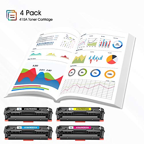Cool-Toner-Cartucho-de-toner-Compatible-con-para-Usar-en-Lugar-de-HP-415A-415X-W2030A-W2030X-HP-Color-Laserjet-Pro-MFP-M479fdw-M479dw-M479fdn-M454dw-M454dn-NegroCianAmarilloMagentaPack-de-4