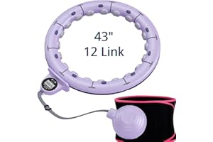 GDGZJJD Weighted Hula Circle for Waist Size 26" to 43" with Waist Trainer, Infinity Fit Hoop for Adults Weight Loss, Smart Waist Fitness Circle for Women and Beginners