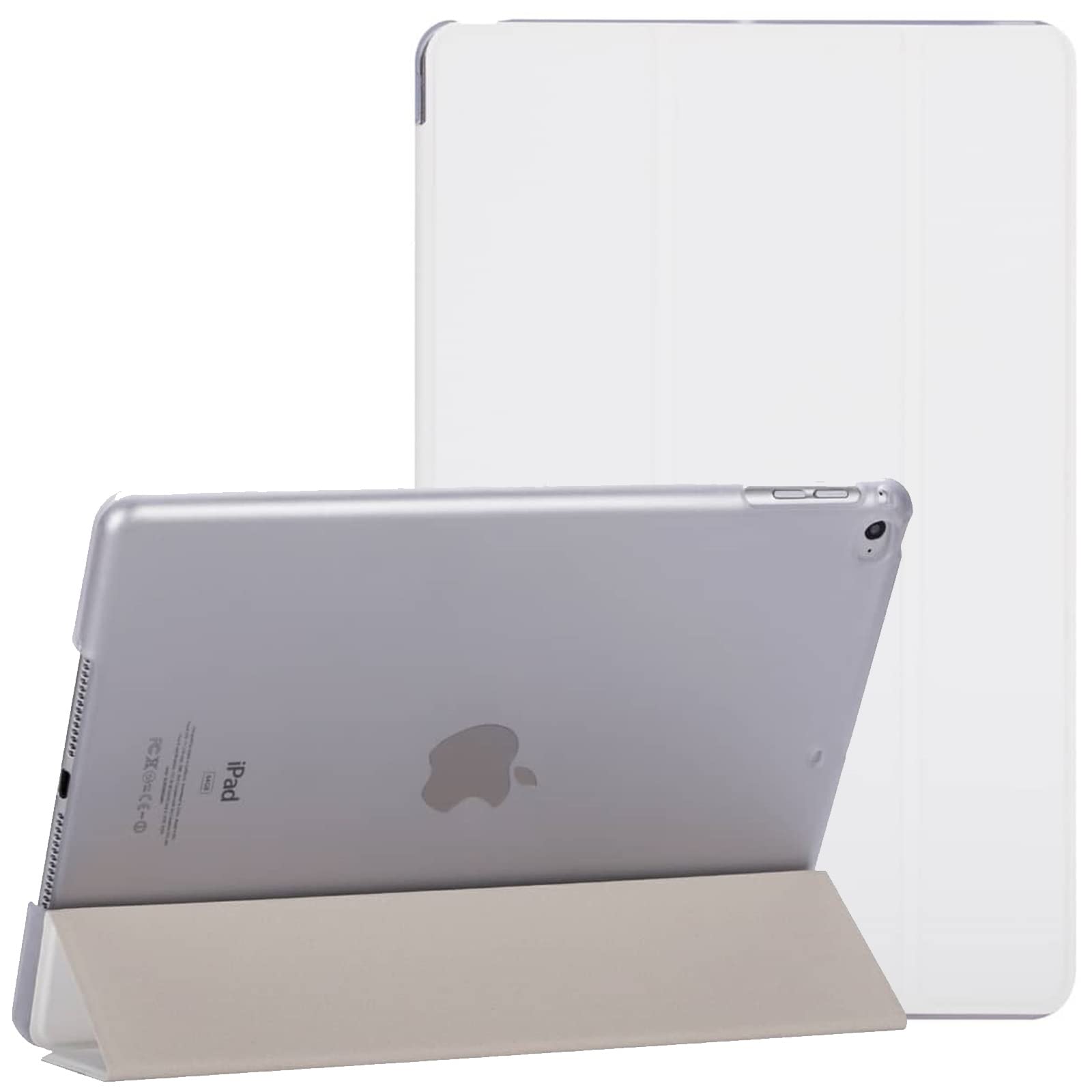 For Apple iPad 9.7 2017 5th Gen A1822 A1823 Smart Magnetic Stand Case with Automatic Wake/Sleep (White)
