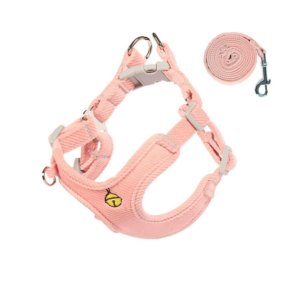 Oyccen Small Dog Vest Harness with Leash Puppy Adjustable Chest Harnesses and Lead Set for Outdoor Walking