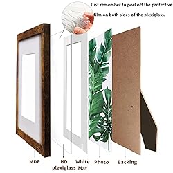 8x10 Picture Frame Brown Set of 6, Display Pictures