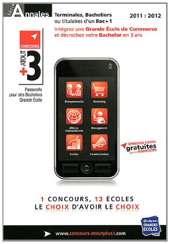 Annales ATOUT+3, concours 2011