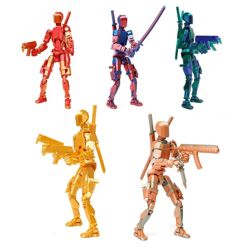 Titan 13 3D Printed Action Figure, Assembled Dummy 13 (Golden)